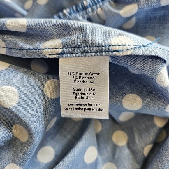New Caroline Constas Bardot Flounce Polka Dot Blue/White Midi Dress NWT Small - Picture 14 of 15